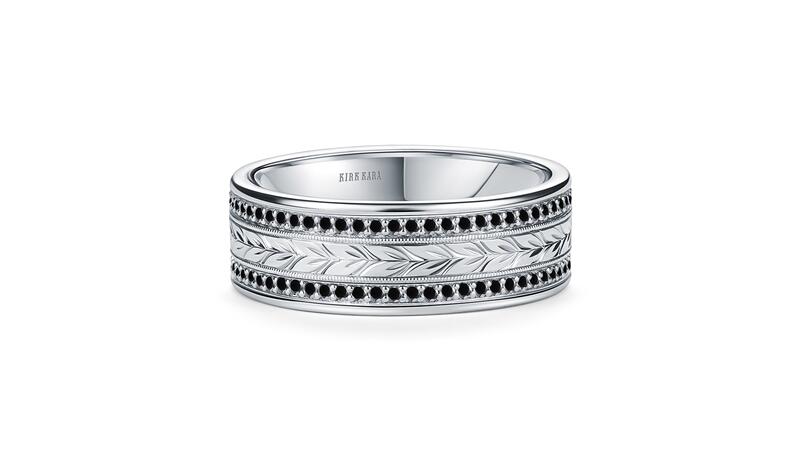 Kira Kara floral wedding band