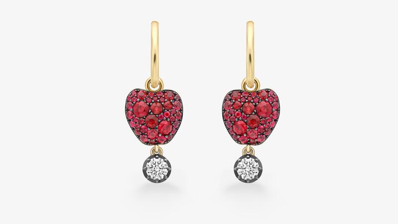 Jessica McCormack Fruit Salad Apple Gypset Hoop Earrings