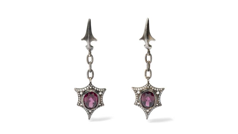 Kristen Farrell diamond and garnet earrings