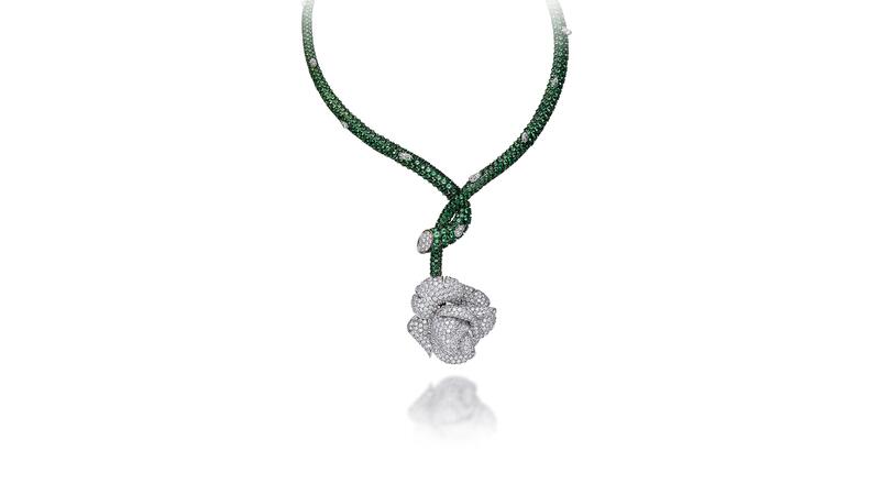 Picchiotti Flora rose necklace