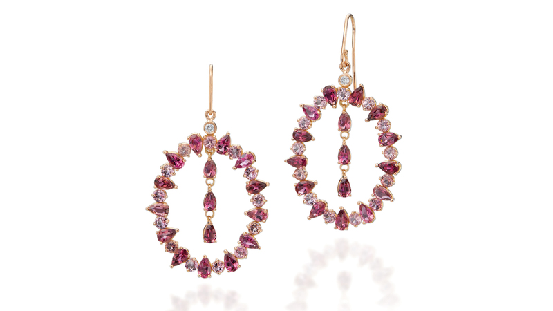 <a href="https://misahara.com/" target="_blank">Misahara</a> “Plima Wave Earrings” with pink tourmalines and diamonds in 18-karat rose gold ($3,280)