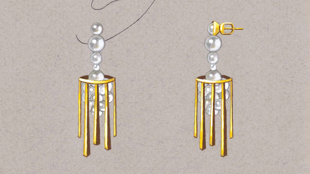 The “Voguedelier” earrings by Victor Rouesné