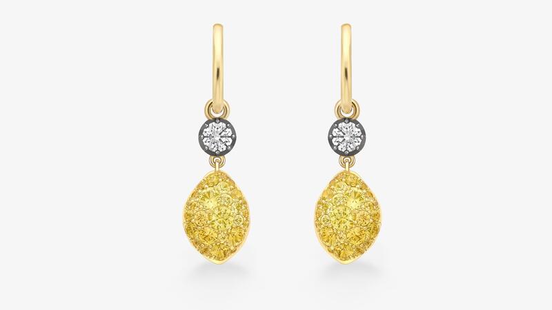 Jessica McCormack Fruit Salad Lemon Drop Gypset Hoop Earrings