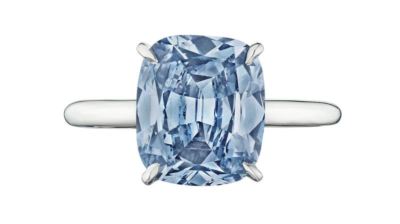 Christie’s New York 3.10-carat fancy vivid blue diamond ring