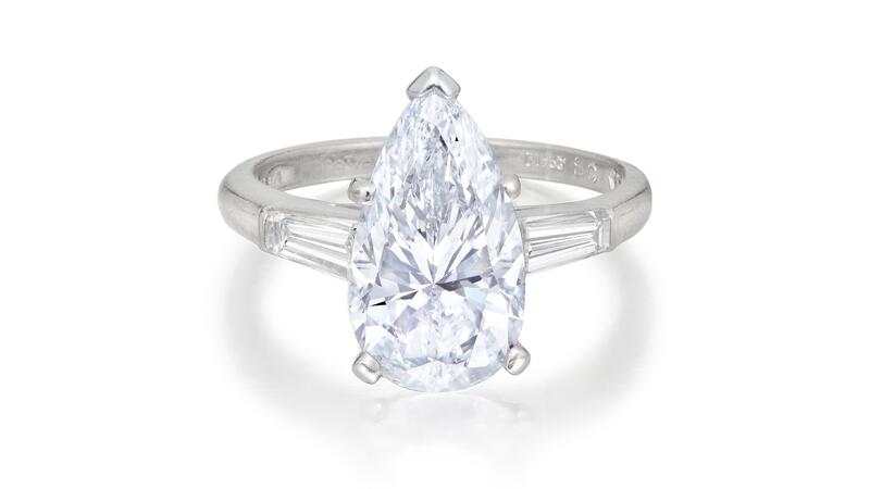 Cartier light blue diamond ring