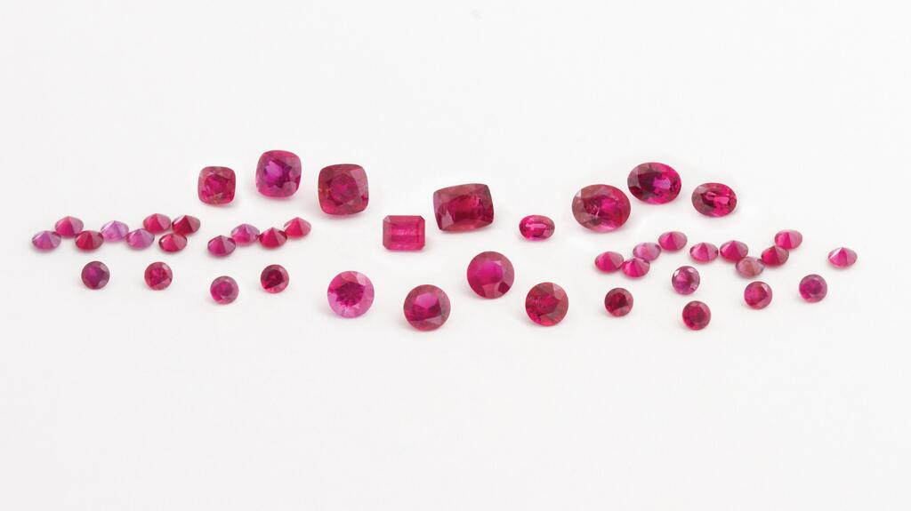 Columbia Gem House’s “Pomme Ruby” collection features apple-red rubies mined by artisanal miners in Madagascar. Columbia Gem House pomme ruby