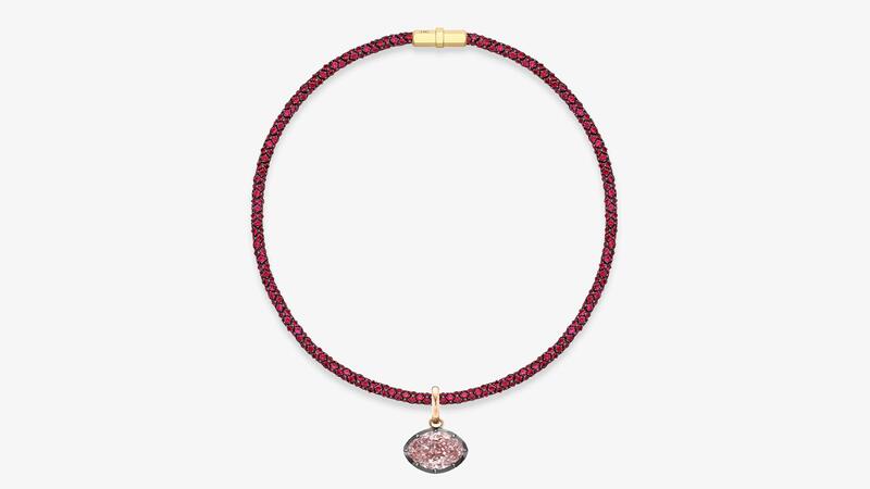 Jessica McCormack Tempest The Blush Diamond Pendant and Tempest Ruby Necklace