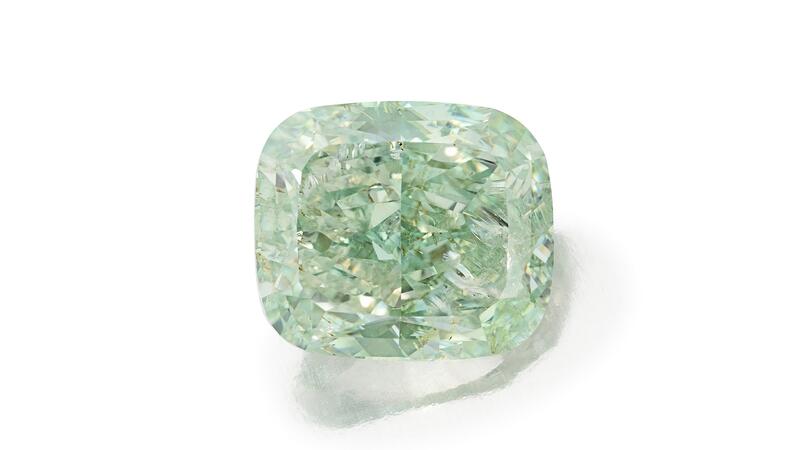 Phillips 4 carat fancy intense green diamond