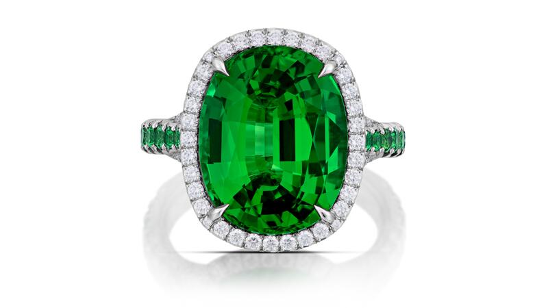 AGTA spectrum engagement ring first place winner 2024 Niveet Nagpal