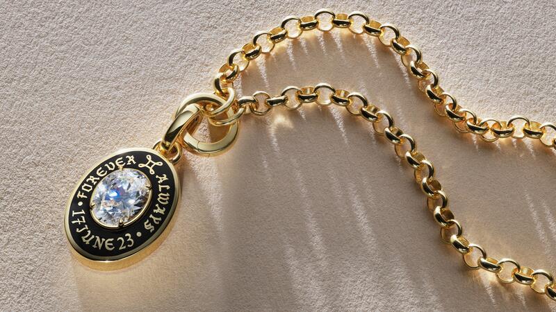 Foundrae United in Love True Love Cigar Band Pendant Necklace