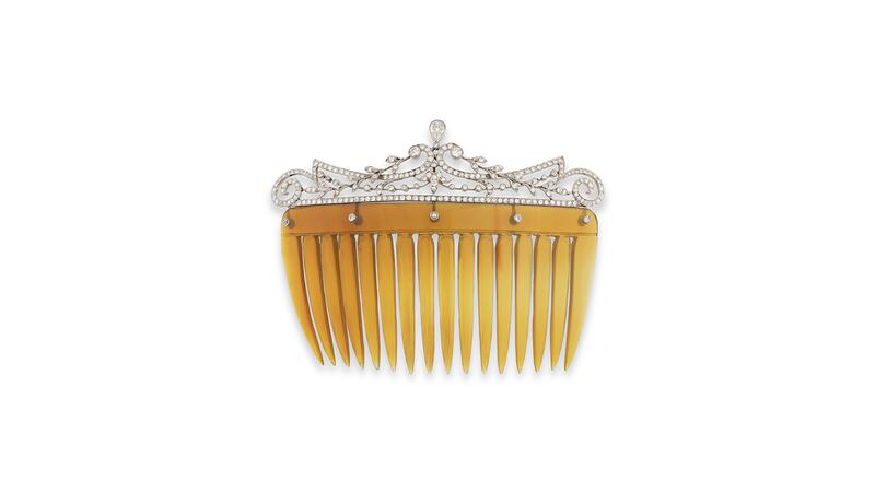 Gladys Moore Vanderbilt gold and diamond hair comb