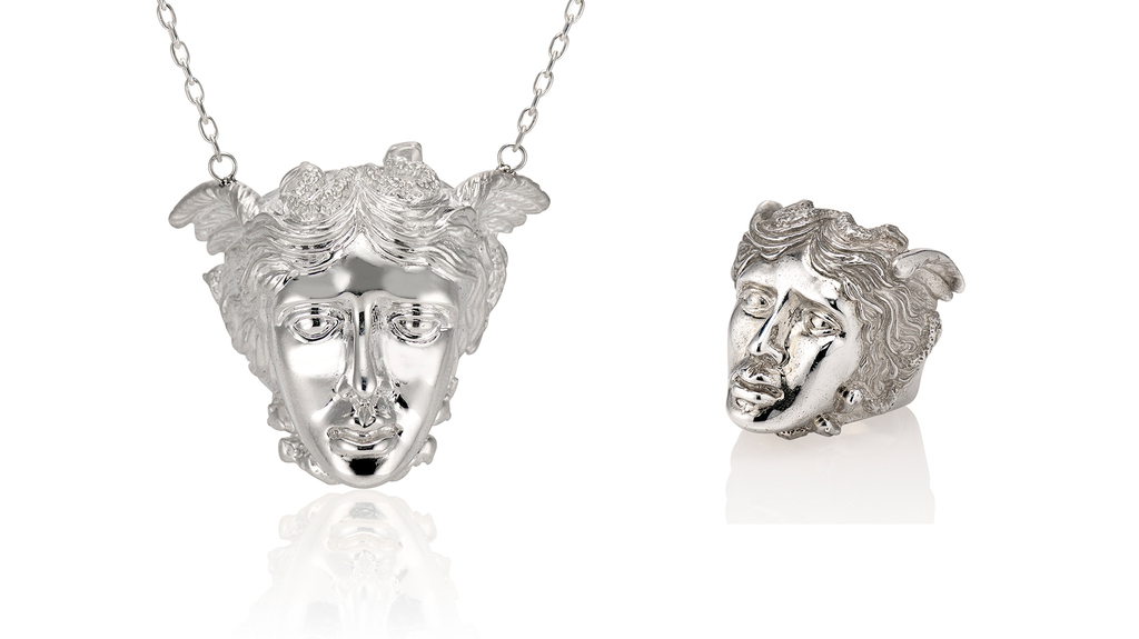 The Medusa pendant ($450) and ring ($450) in sterling silver