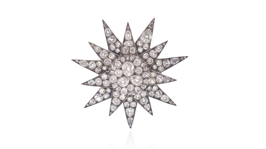 This diamond brooch by Köchert, circa 1887, sold for more than 10 times its high estimate. diamond brooch by Köchert circa 1887