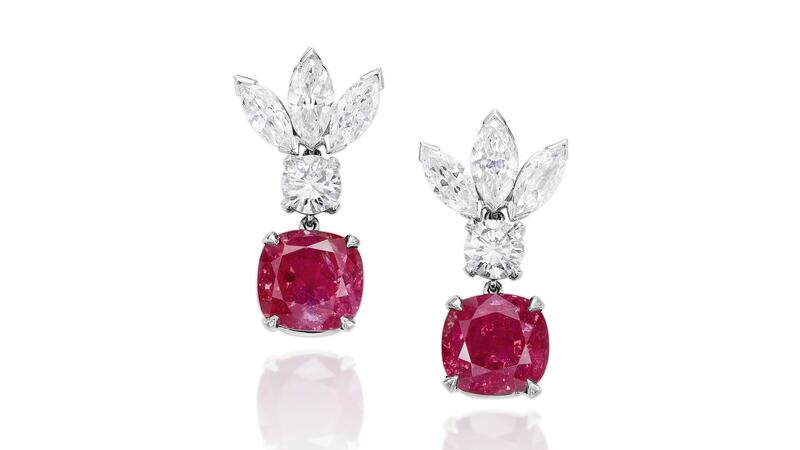 Bonhams Harry Winston ruby earrings