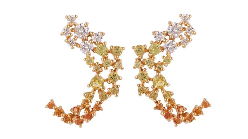<a href="https://ananya.com/" target="_blank">Ananya</a> “Ombré Scatter” earrings in 18-karat yellow gold with yellow sapphires and diamonds ($2,225)