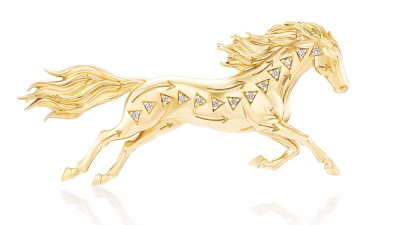 Harwell Godfrey Fire Horse Brooch