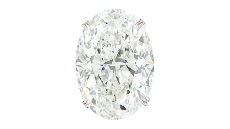 Following that at No. 4 was a 51.60-carat oval diamond ring in platinum that garnered $2.5 million.