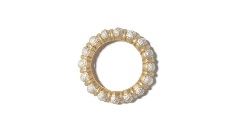 Marla Aaron Rolling Spheres ring gold and diamonds