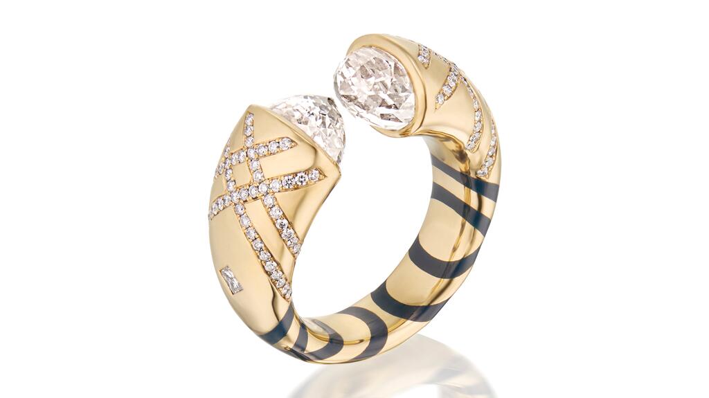 Renisis Double Bullet Diamond Ring