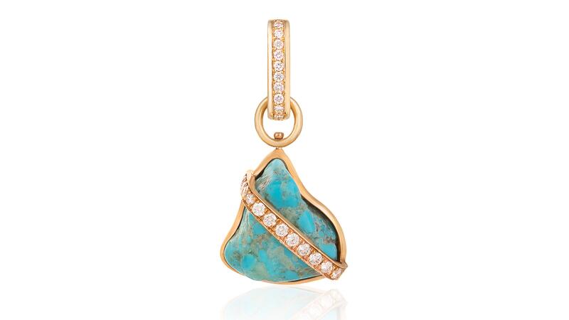 Clara Chehab Liberte Medium Charm Blue Turquoise