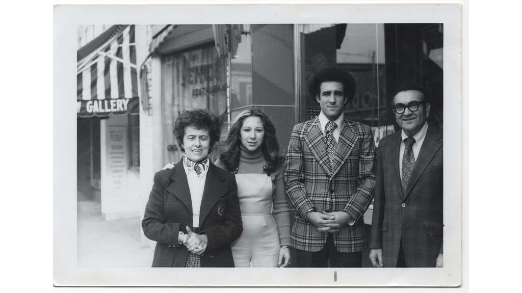 Candy and Mark (center) joined Fran and Mayer at London Jewelers in 1973. Fran, Candy, Mark and Mayer Udell in the 1970s