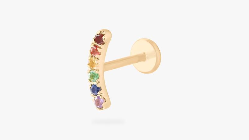 Stephanie Gottlieb x Studs Rainbow Bar Stud