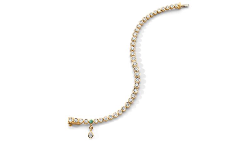 Monica Rich Kosann Luxe Graduated Round Bezel Set Diamond Tennis Bracelet