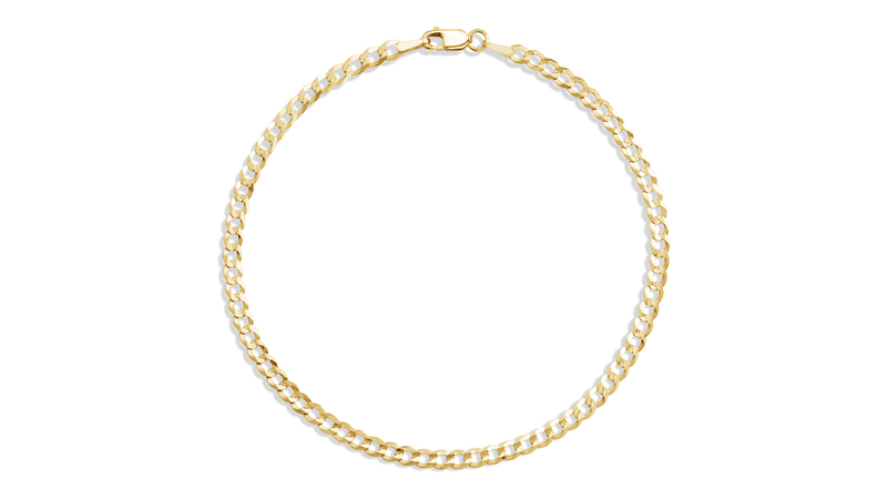 The “Zeke” curb chain bracelet in 14-karat yellow gold ($395)