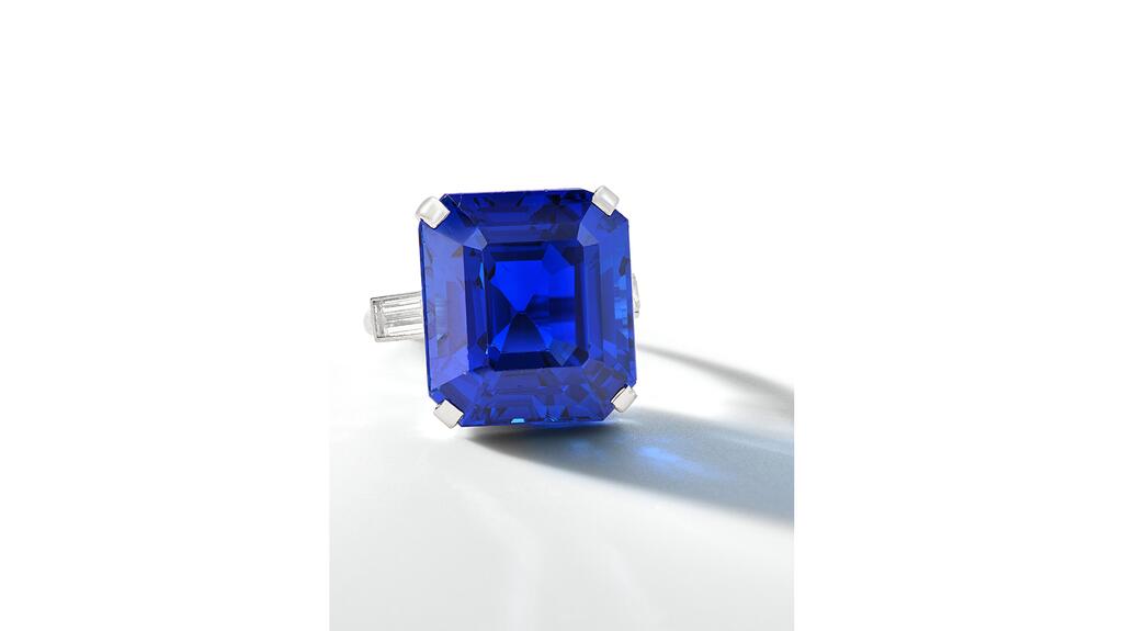 A Cartier sapphire and diamond ring from the collection of Constance Prosser