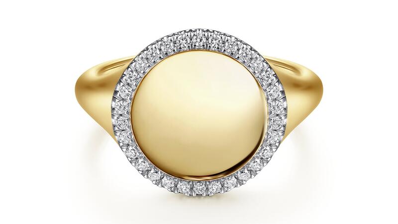 Gabriel & Co. Pinky Signet Ring