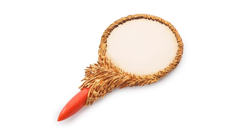 small Chaumet hand mirror