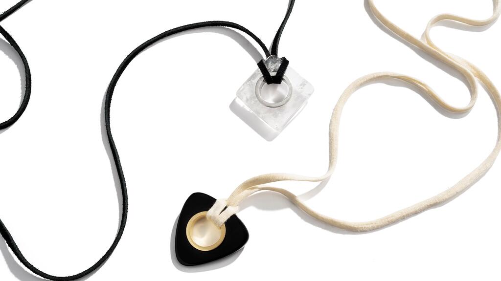 Renato Cipullo Rock Crystal Blocco Necklace and Onyx Trio Necklace