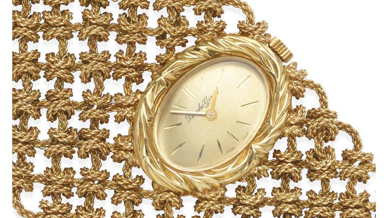 A Bueche Girod 18-karat gold bracelet watch ($4,000-$6,000)