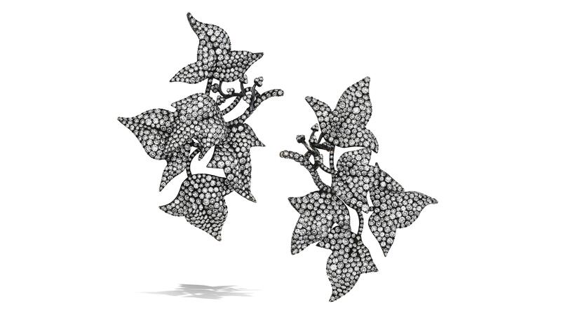 JAR diamond Ivy Leaf earrings