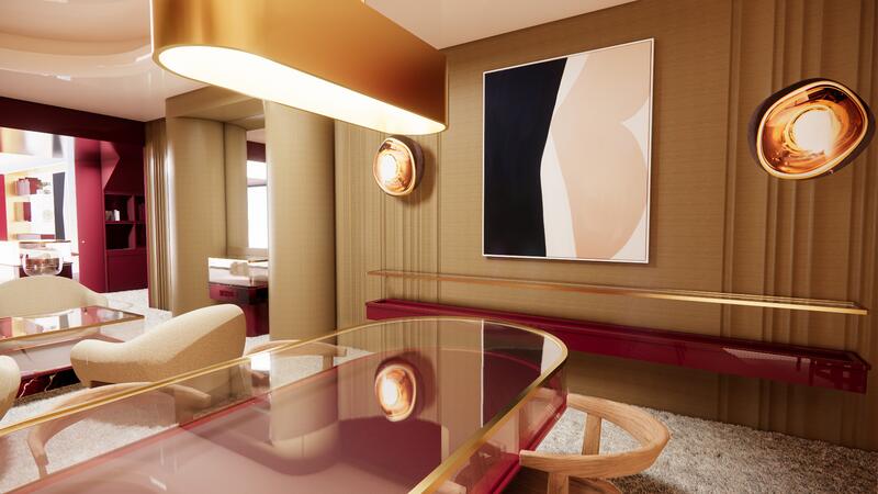 Michael M Beverly Hills Flagship Interior Rendering