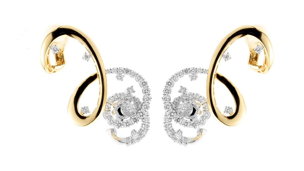Yeprem 18-karat yellow gold earrings with white diamonds ($13,600)