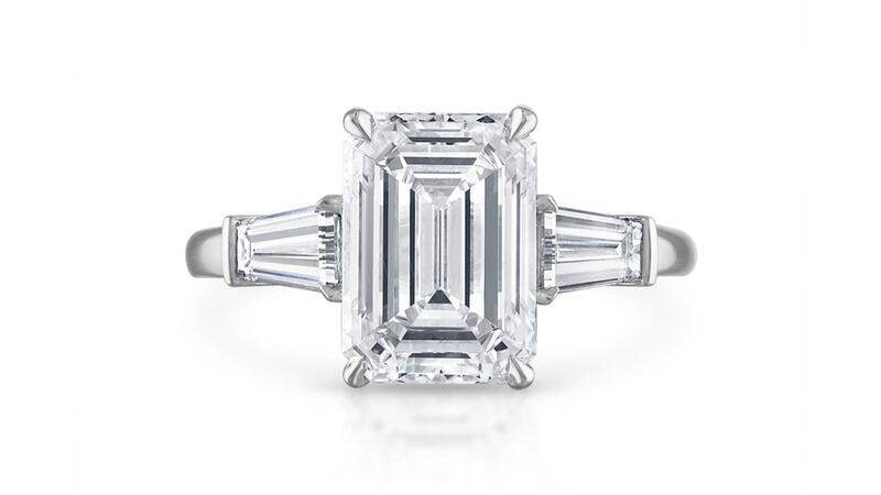 Stephanie Gottlieb Fine Jewelry Emerald Cut Three Stone Ring