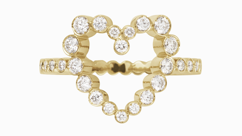 This heart ring from the “Lettre de Lumière” collection is exclusive to U.K. retailer Browns.