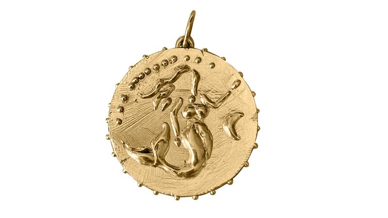 Delphine Leymarie “Boheme Grande Sirene Medallion” in 18-karat recycled yellow gold