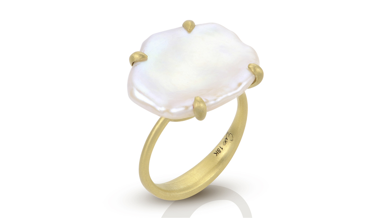 “Coin Pearl Amazon Ring” by Original Eve