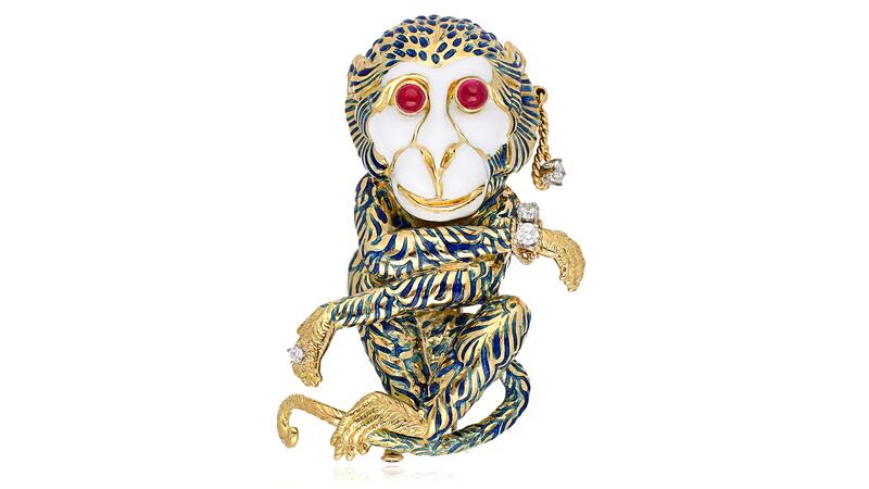 David Webb monkey brooch