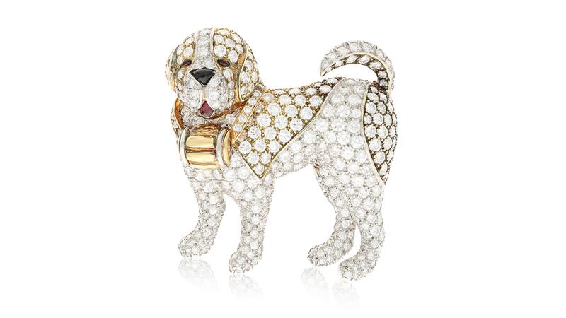 Van Cleef & Arpels St Bernard dog brooch