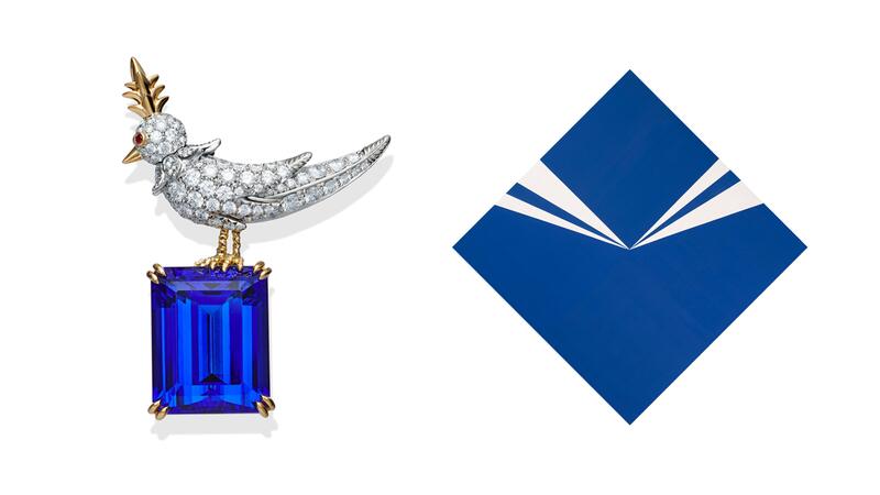 Tanzanite bird on a rock Carmer Herrare Cerulean