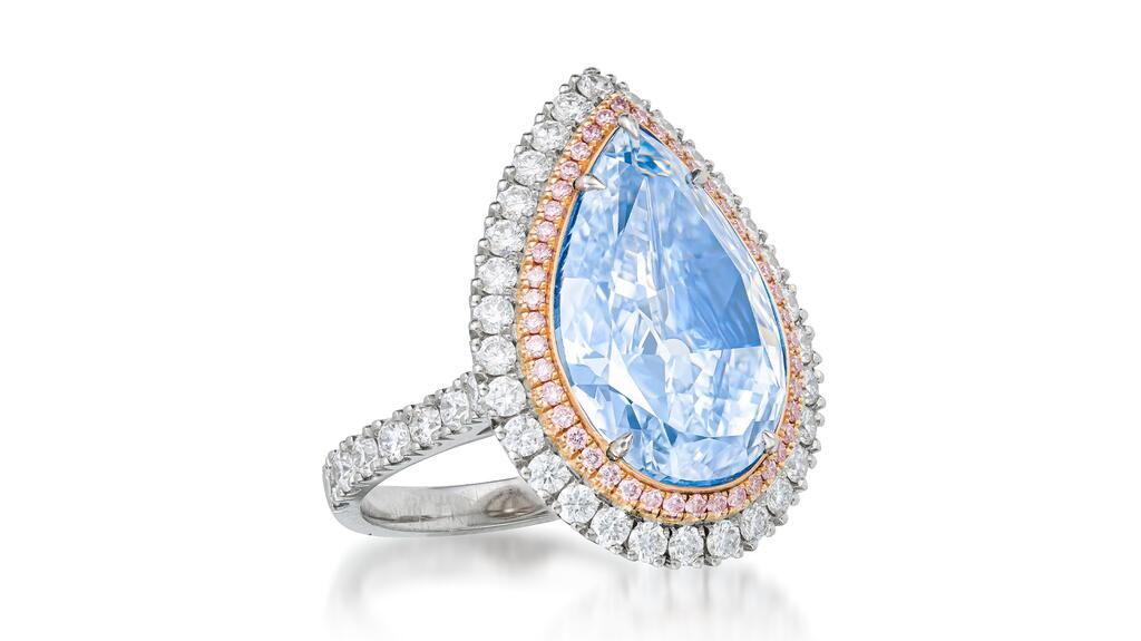 8.03 carat fancy light blue diamond Elmwoods