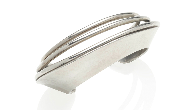 A sterling silver cuff bracelet (unsigned) ($1,500-$2,000)