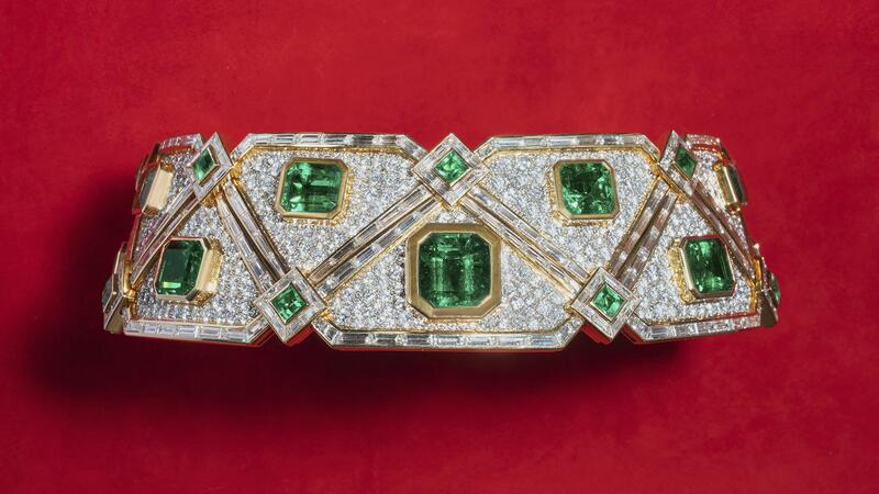 Marina B diamond and emerald collar