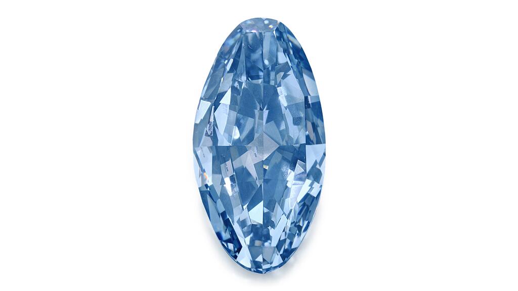 4.5-carat oval mixed-cut fancy vivid blue diamond
