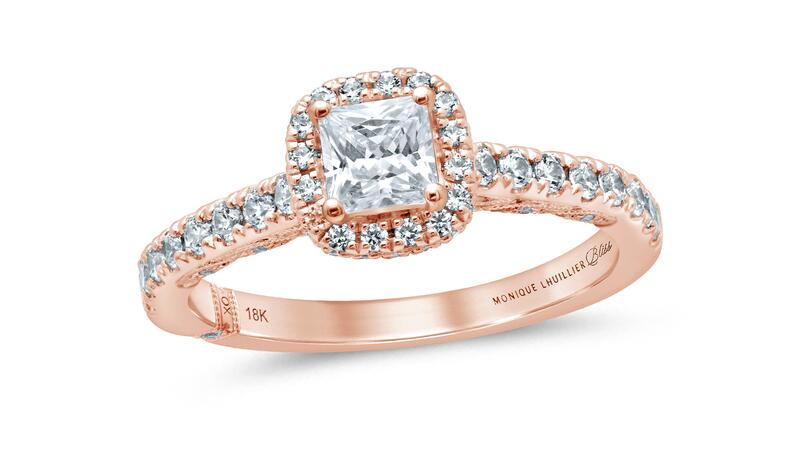 8 total carat weight princess-cut diamond engagement ring ($3,999.99).