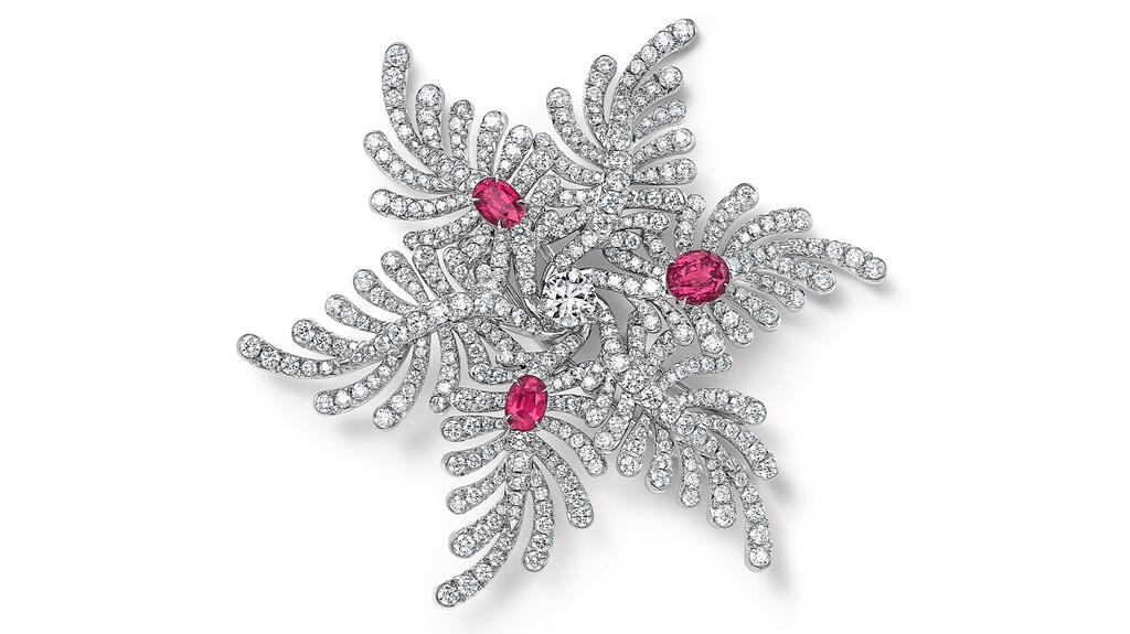 Tiffany & Co. Blue Book 2026: Hidden Garden Palm Unenhanced Ruby Brooch