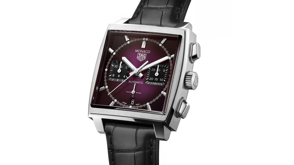 The TAG Heuer Monaco Purple Limited Edition retails for $7,150.
